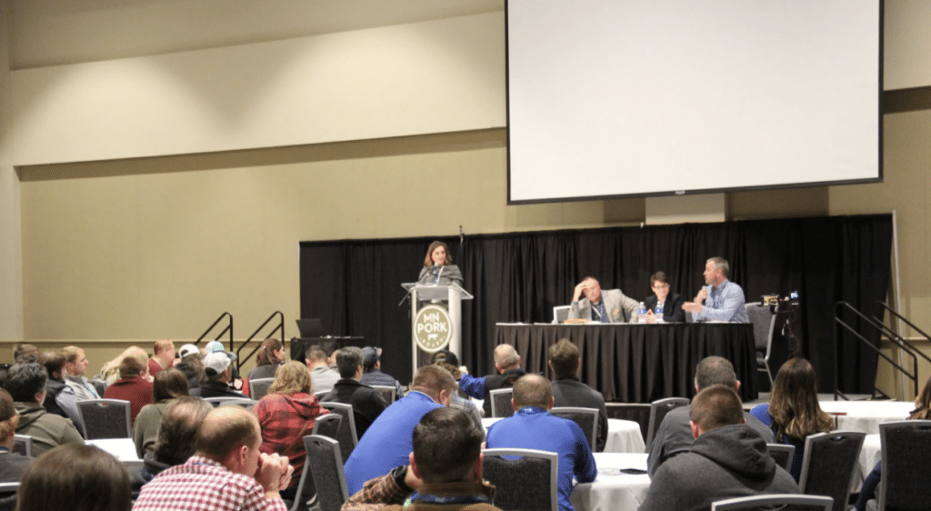 Minnesota Pork Board speaking at a conference